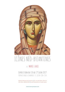 Exposition d'icones neo-bizantines de Marie Lavie - Galerie Etienne de Causans, Paris, 2019