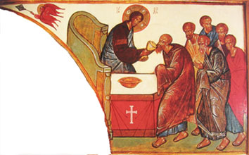 Communion des Apôtres, par Ouspensky (droite)