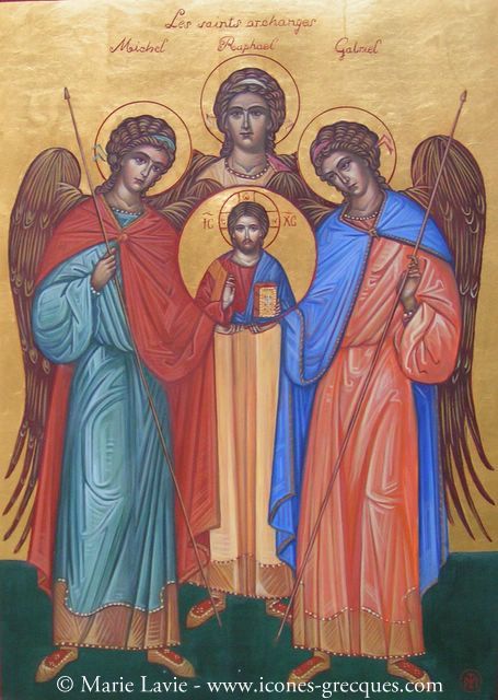 Les trois saints Archanges: Michel, Gabriel et Raphael